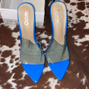 ego blue heels size 8